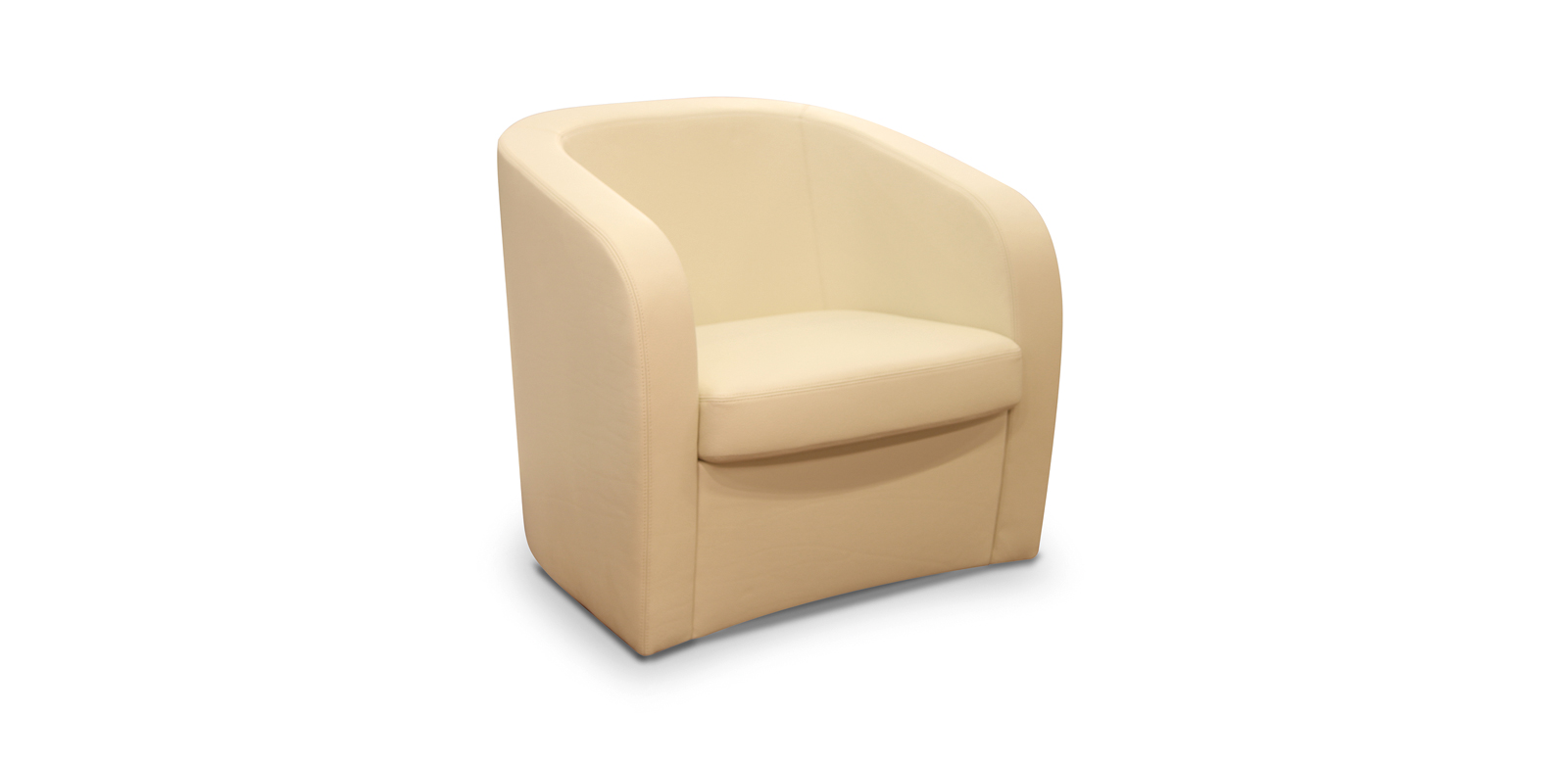 Armchair CL130 in white leather