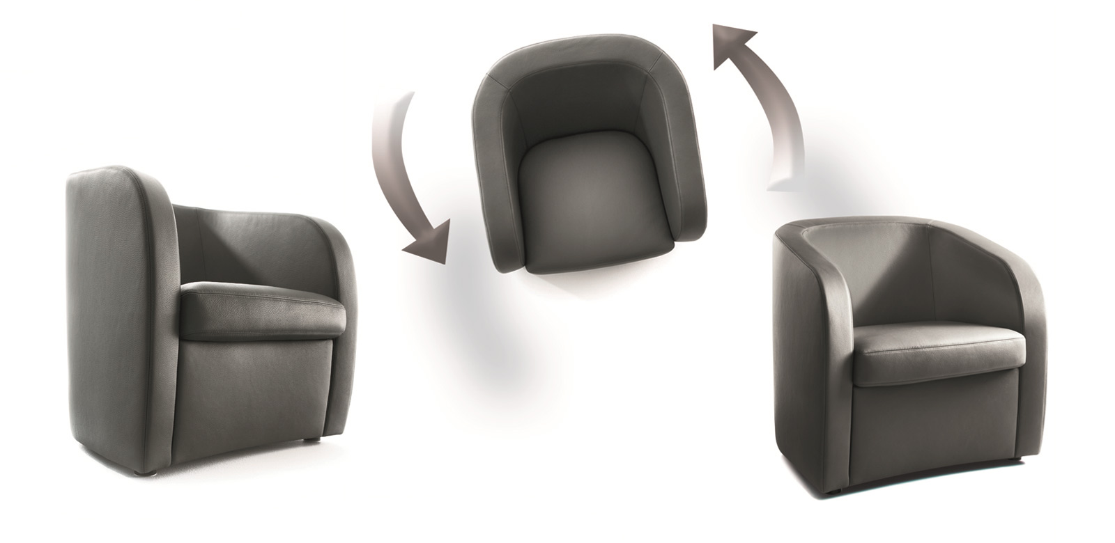 Armchair CL130 shown from different positions with functions
